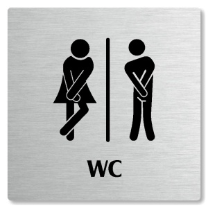 WC společné, 100x100mm, stříbrná, Nevada